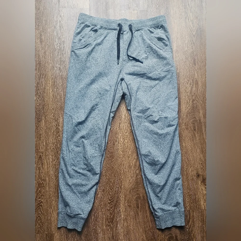 Lululemon Sweatpants Mens Large L Revival Heather Gray Fleece Joggers Lounge - Picture 2 of 8